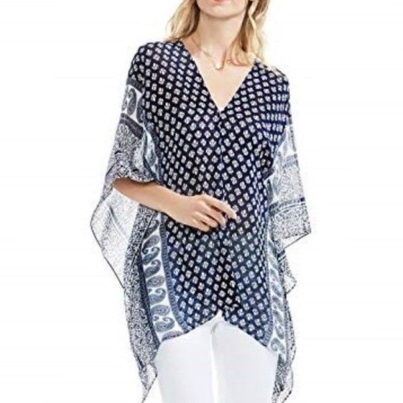 chiffon poncho blouse